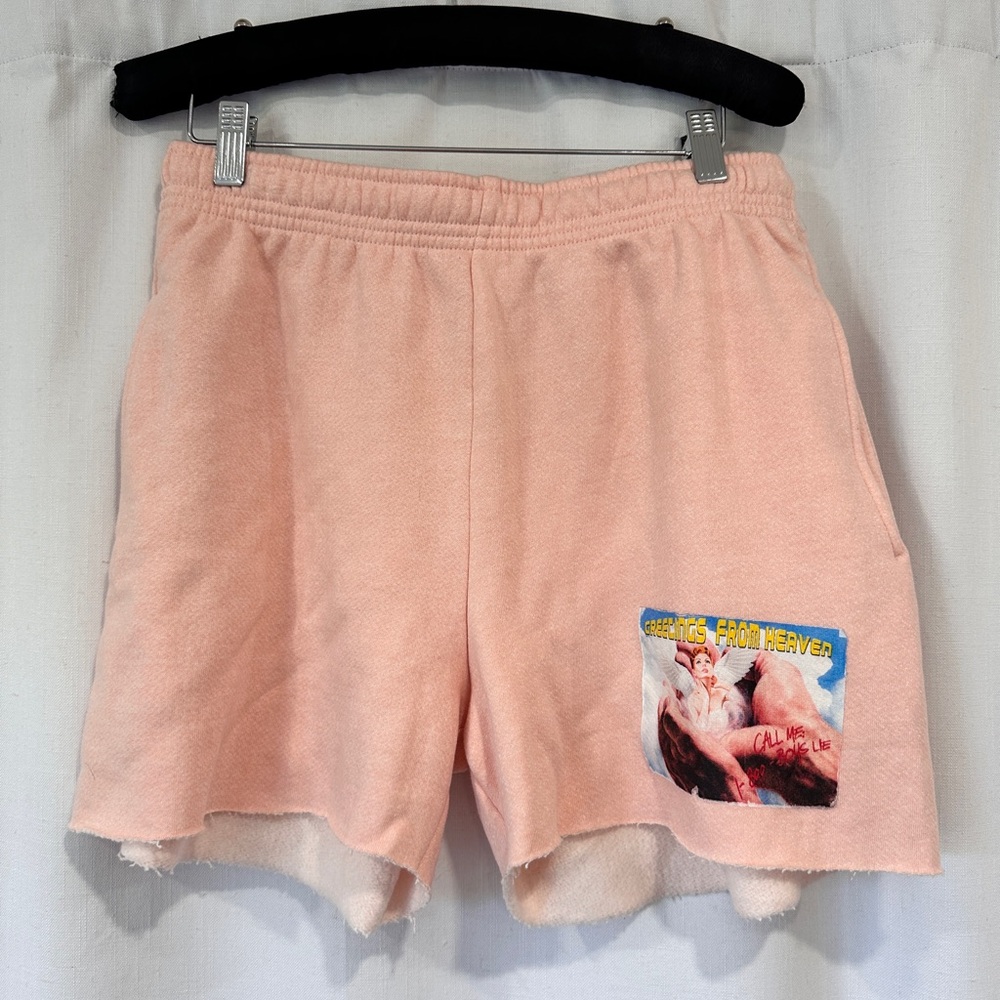 Boys Lie Peach Graphic Athletic Shorts